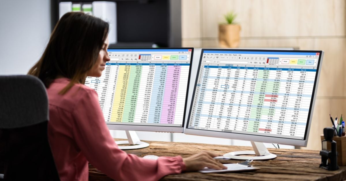 Spreadsheet with audit annotations 2
